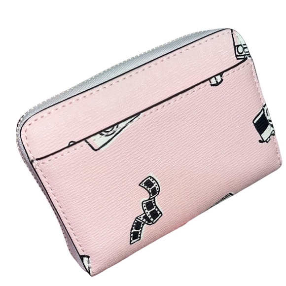 NWT! kate spade oh snap! small zip around card case wallet - chalk pink - Picture 6 of 15